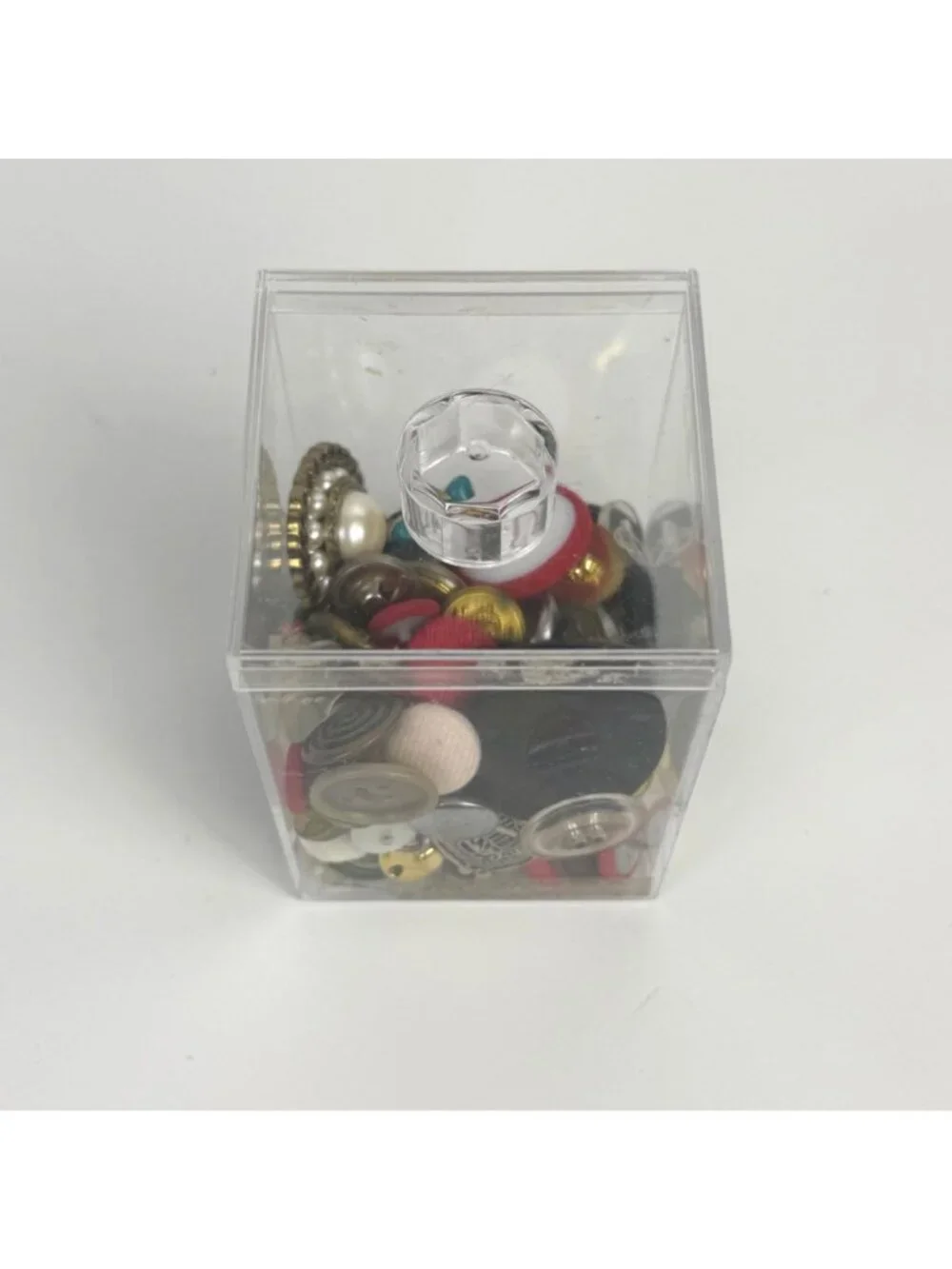 Button Lot Assorted Colors & Sizes Metal Plastic Cloth Covered